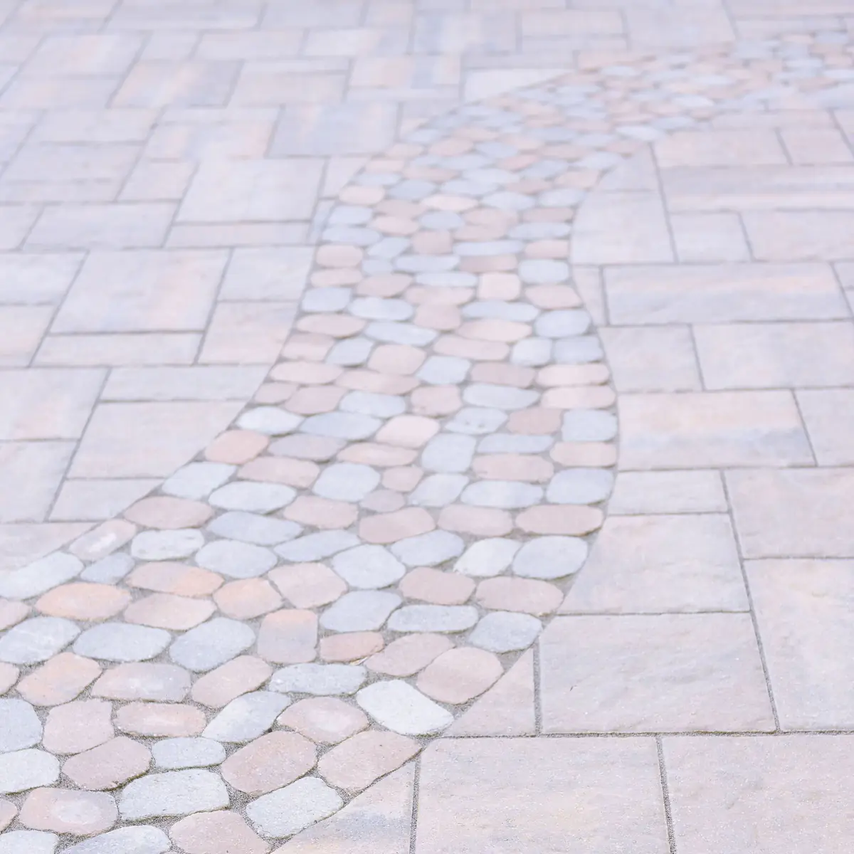 Creative mix of concrete pavers