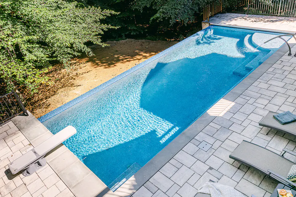 custom pool with deck