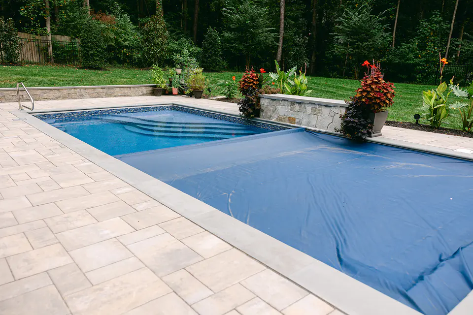 custom pool with pool cover