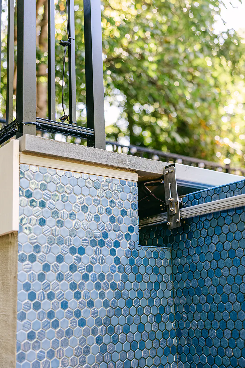 hidden automatic pool cover custom built